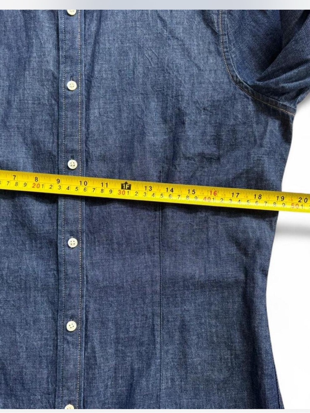 Polo Ralph Lauren denim shirt dress in a classic dark blue wash. - Picture 5 of 7